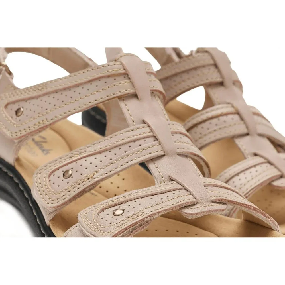 New Clarks Collection Women's April Belle Flat Sandal Laurieann Ivy US 11M